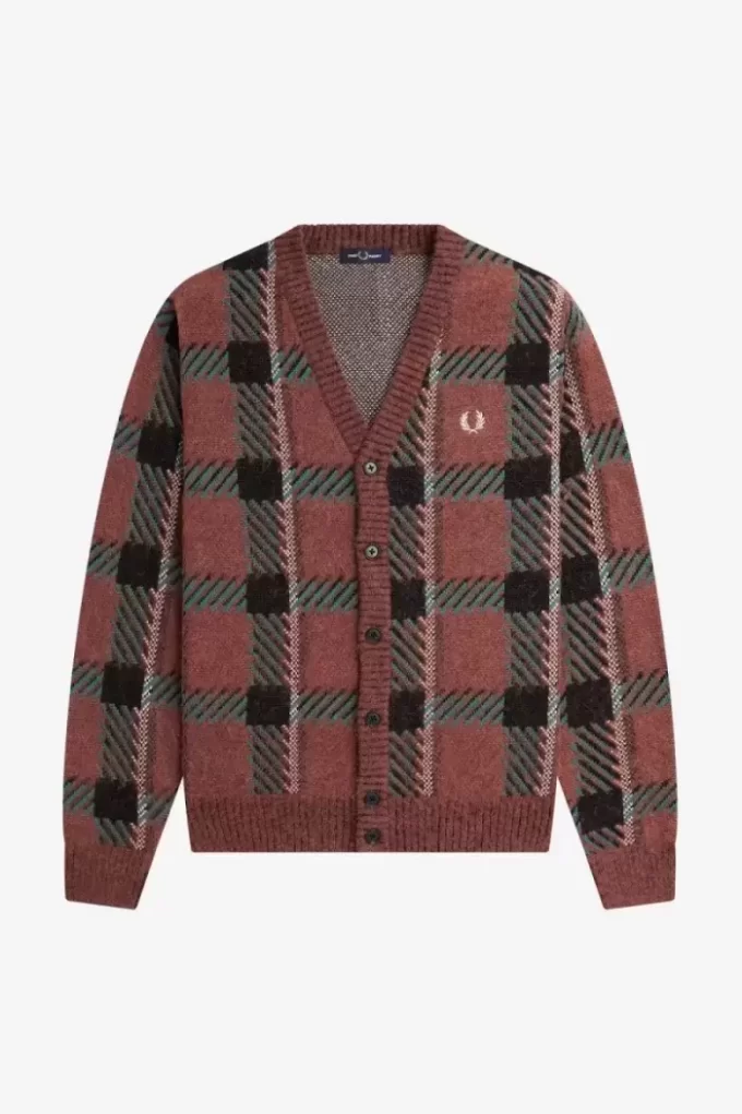 Glitch Tartan Men’s Cardigan