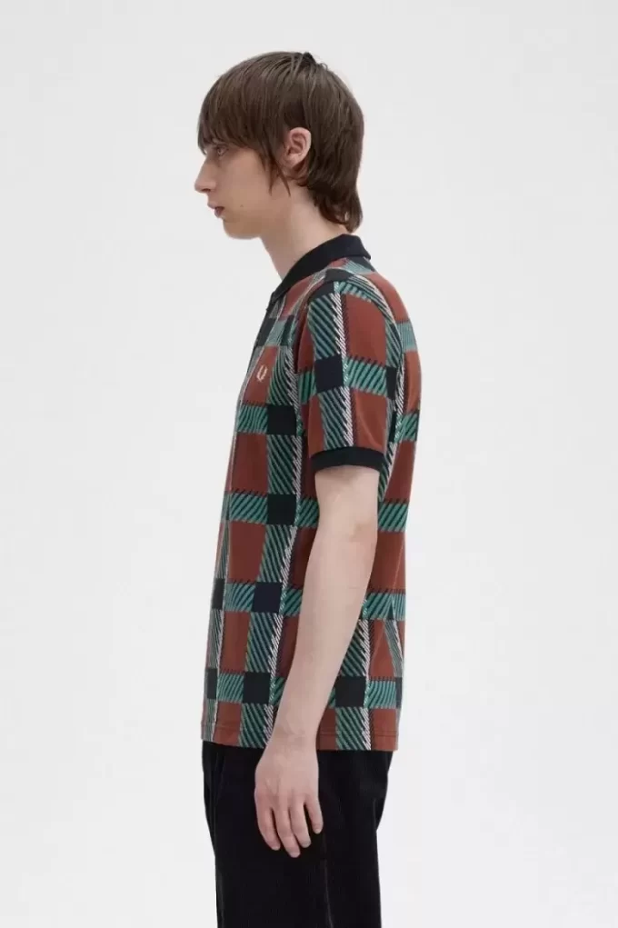Glitch Tartan Men’s Polo Shirt