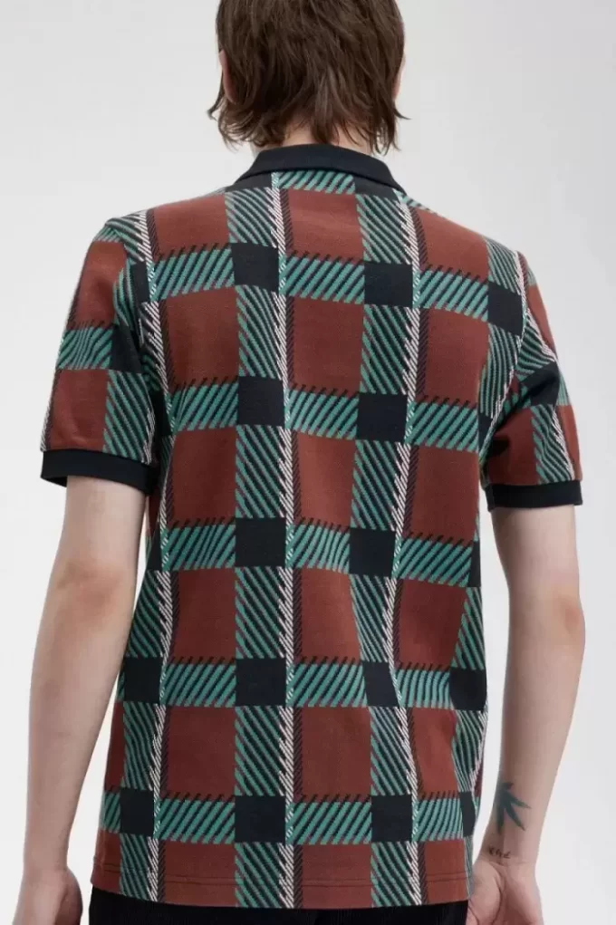 Glitch Tartan Men’s Polo Shirt