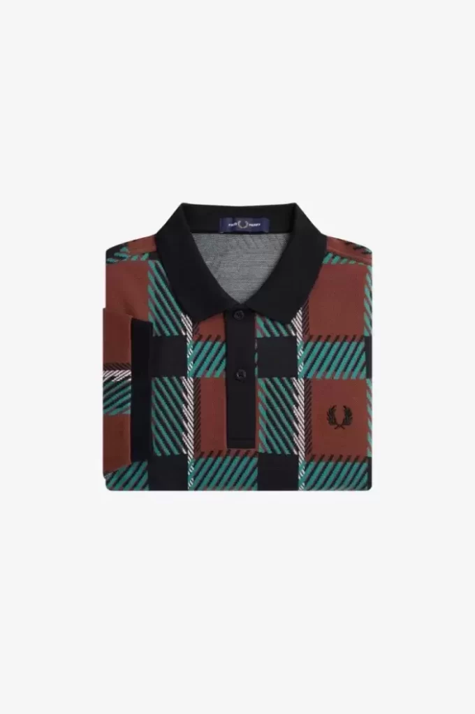 Glitch Tartan Men’s Polo Shirt
