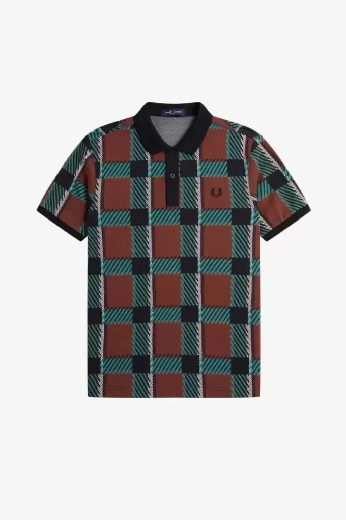 Glitch Tartan Men’s Polo Shirt