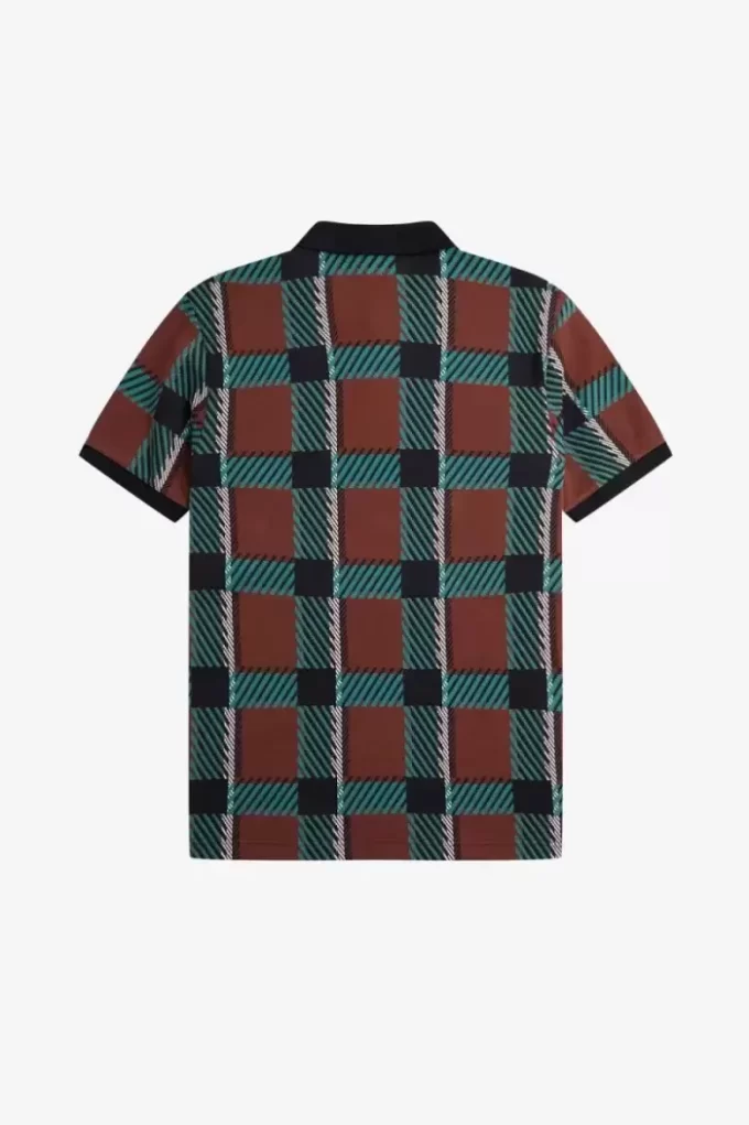 Glitch Tartan Men’s Polo Shirt