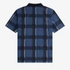 Glitch Tartan Zip Neck Men’s Polo Shirt