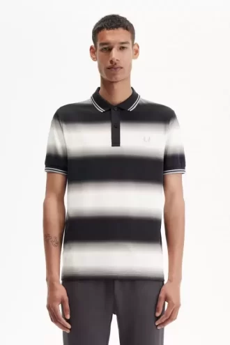 Gradient Stripe Men’s Polo Shirt Gradient Stripe Men’s Polo Shirt