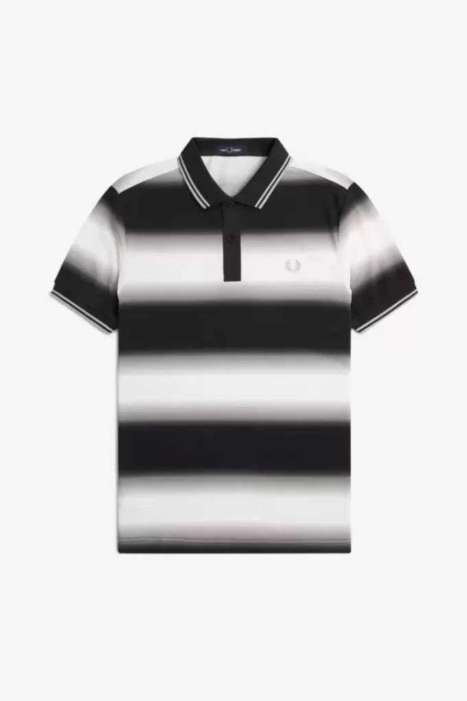 Gradient Stripe Men’s Polo Shirt Gradient Stripe Men’s Polo Shirt