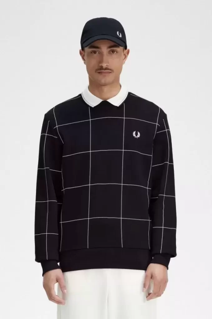 Grid Detail Men’s Sweatshirts