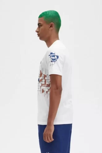 Grid Print Men’s T-Shirt