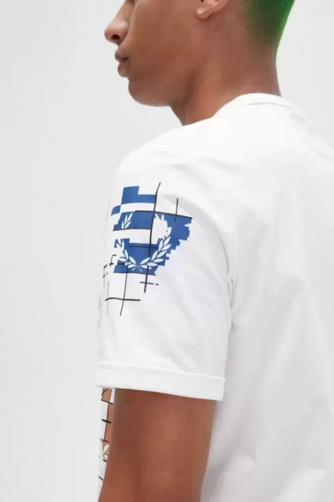 Grid Print Men’s T-Shirt