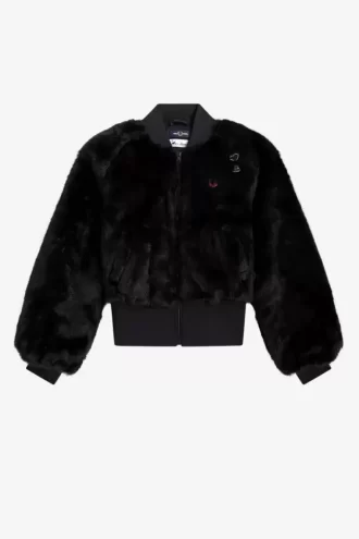 Heart Detail Faux Fur Women’s Jackets