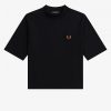 High Neck Badge Detail T Shirts