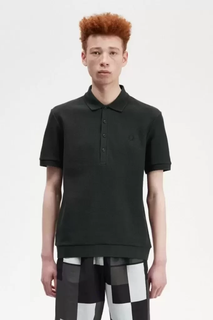 Honeycomb Cotton Men’s Polo Shirt
