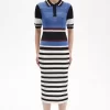 Jacquard Knitted Stripe Women’s Dress
