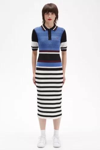 Jacquard Knitted Stripe Women’s Dress