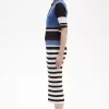 Jacquard Knitted Stripe Women’s Dress