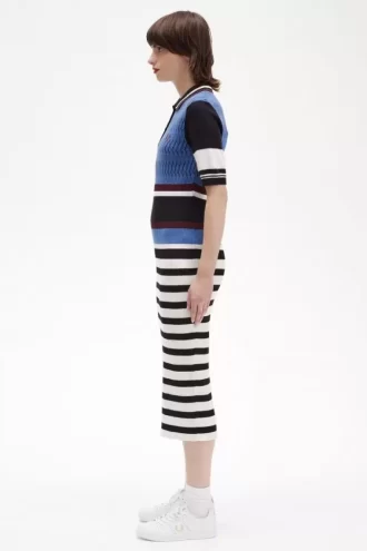 Jacquard Knitted Stripe Women’s Dress