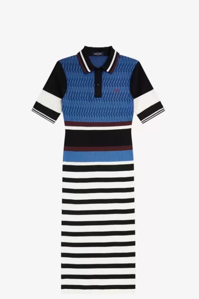 Jacquard Knitted Stripe Women’s Dress