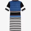Jacquard Knitted Stripe Women’s Dress