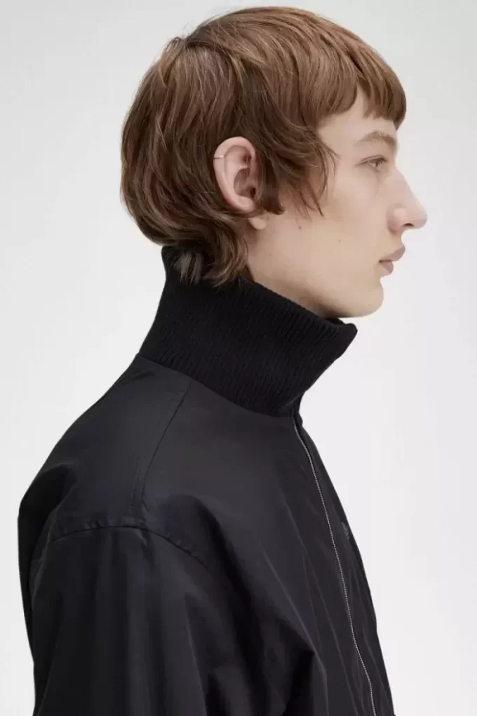 Knitted Rib Tennis Bomber Men’s Jackets