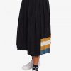 Knitted Trim Pleated Skirts