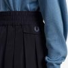 Knitted Trim Pleated Skirts