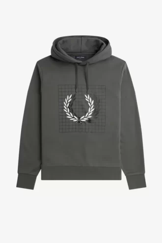 Laurel Wreath Grid Hooded Men’s Sweatshirts