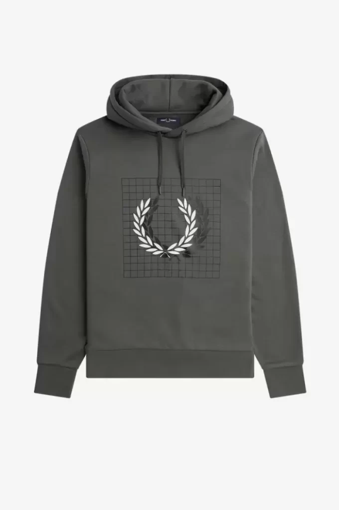Laurel Wreath Grid Hooded Men’s Sweatshirts