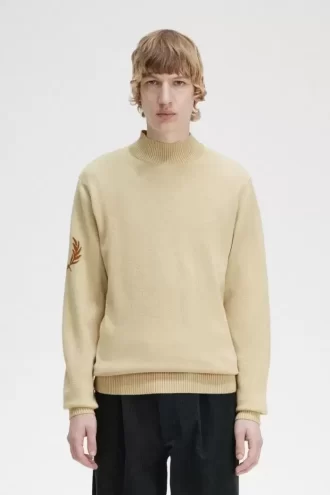 Laurel Wreath Mock Neck Men’s Jumper