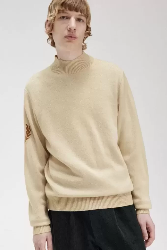 Laurel Wreath Mock Neck Men’s Jumper