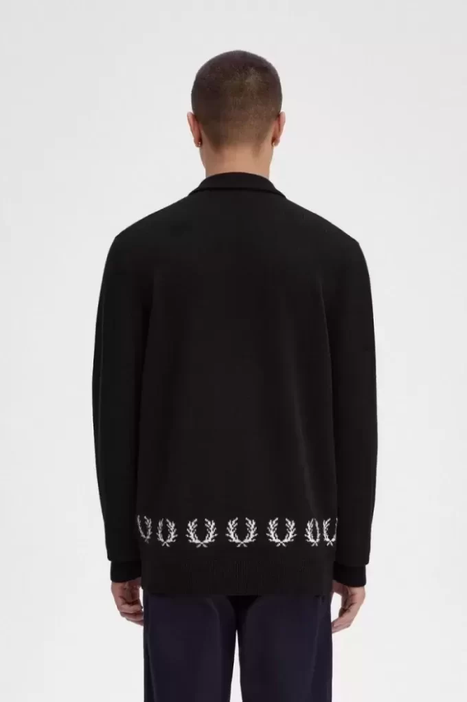 Laurel Wreath Trim Knitted Men’s Shirt