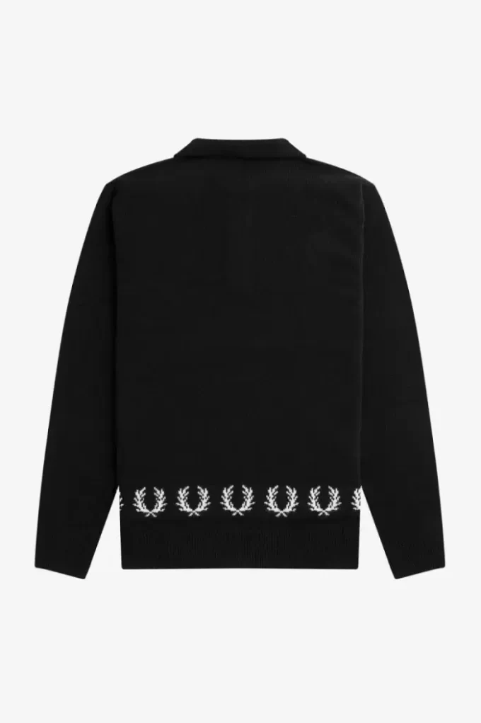 Laurel Wreath Trim Knitted Men’s Shirt