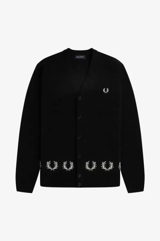 Laurel Wreath Trim Men’s Cardigan