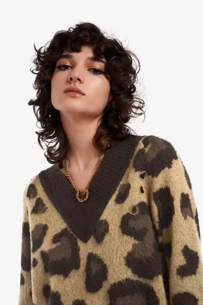 Leopard Knitted Women’s Dress