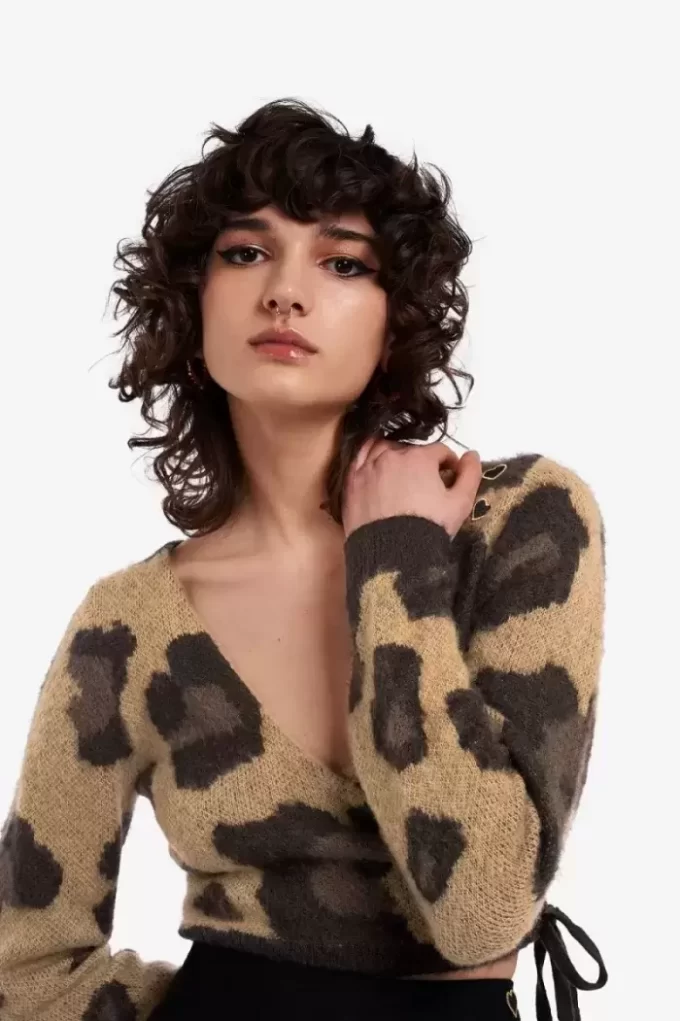 Leopard Wrap Women’s Cardigan