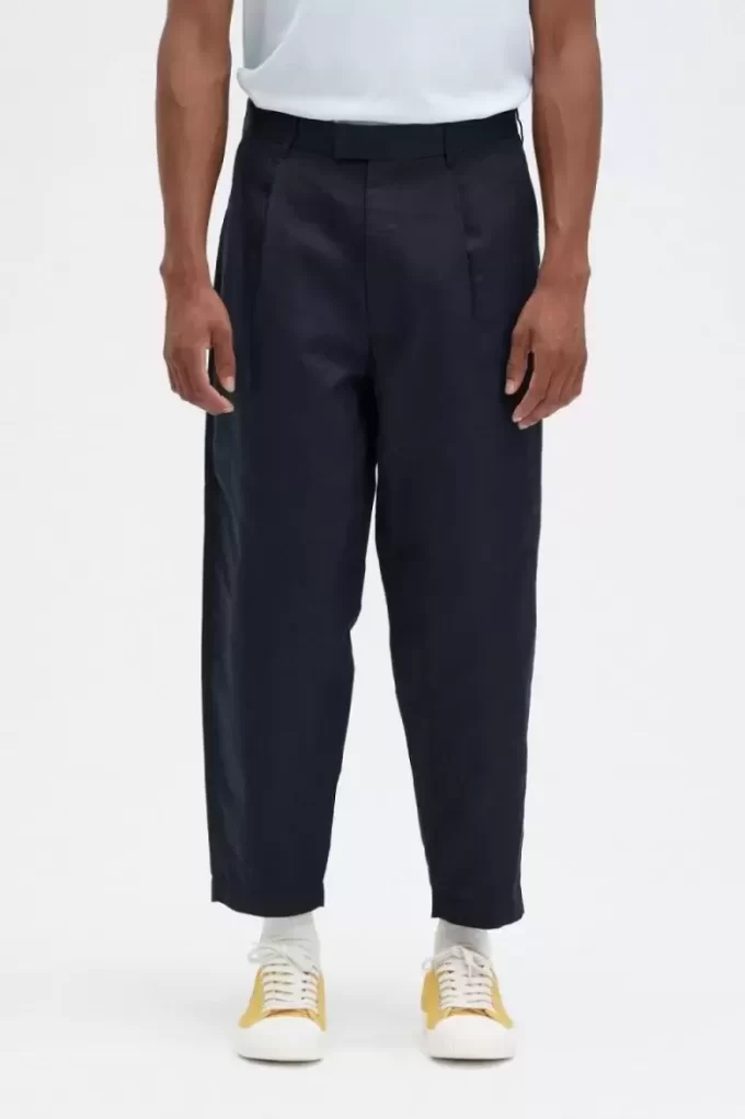 Linen Blend Cropped Men’s Pants