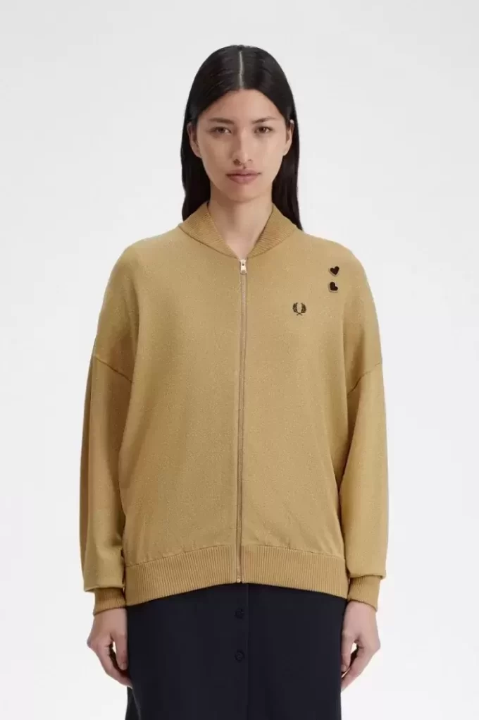 Metallic Knitted Bomber Women’s Jackets 1964