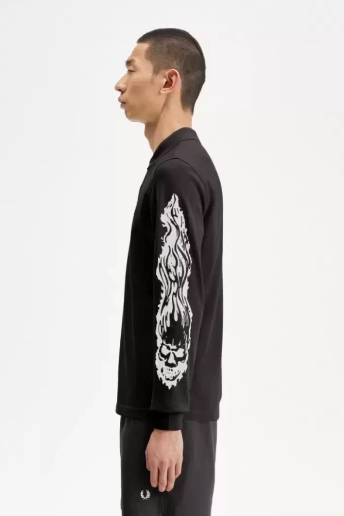 Noongoons Long Sleeve Graphic Men’s Polo Shirt