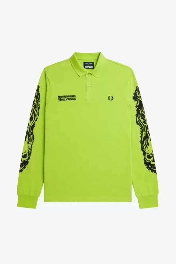 Noongoons Long Sleeve Graphic Men’s Polo Shirt