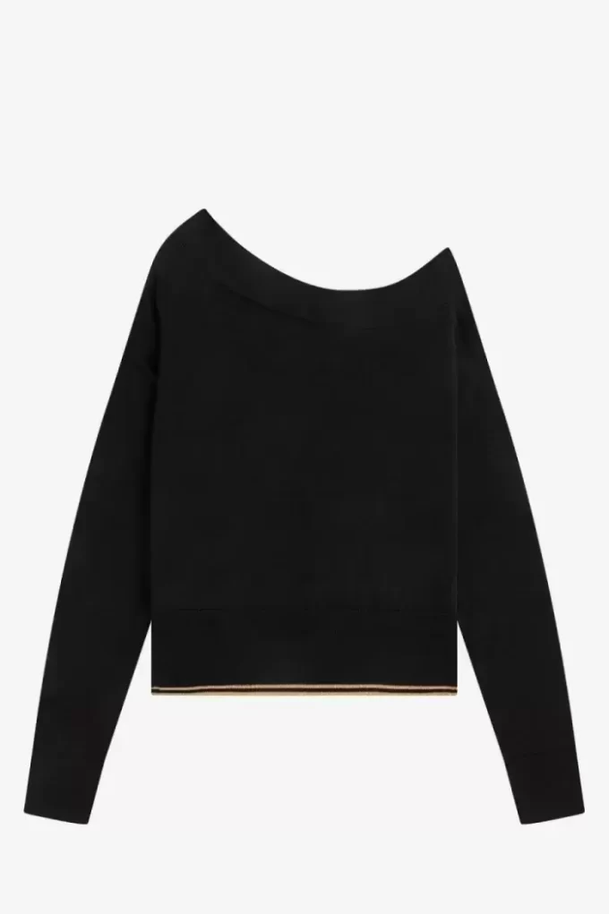 Off-The-Shoulder Knitted Women’s T-Shirt