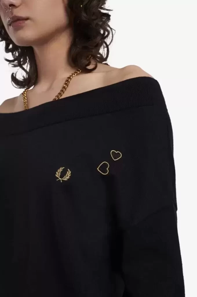 Off-The-Shoulder Knitted Women’s T-Shirt