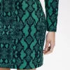 Off-the-Shoulder Snakeprint Women’s Dress