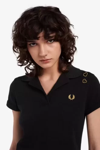 Open-Collar Piqué Women’s Polo Shirt