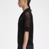 Open-Knit Button-Through Women’s Shirt