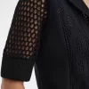 Open-Knit Button-Through Women’s Shirt