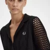 Open-Knit Button-Through Women’s Shirt