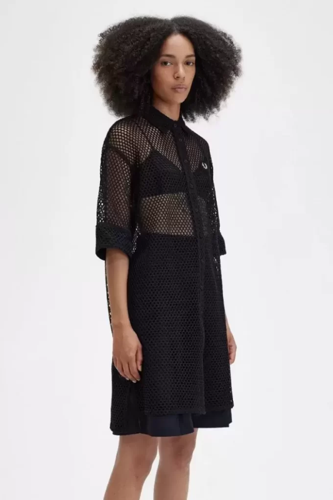 Open-Knit Shirt Women’s Dress Open-Knit Shirt Women’s Dress