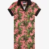 Palm Print Shirt Women’s Dress