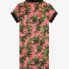 Palm Print Shirt Women’s Dress