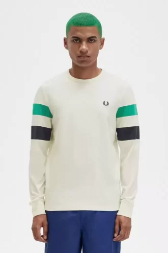Panelled Sleeve Long Sleeve Men’s T-Shirt