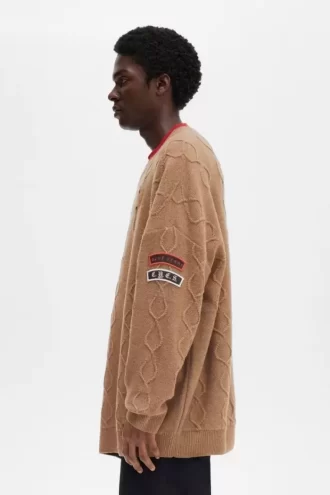 Patch Detail Oversized Men’s Jumper