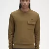 Pocket Detail Crew Neck Men’s Sweatshirts